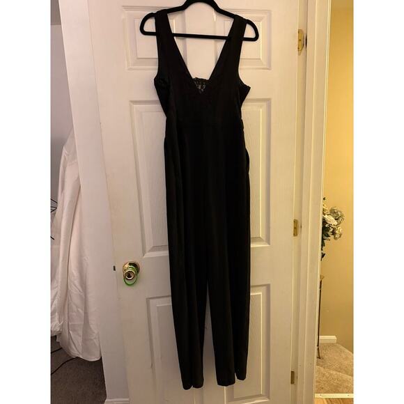 Lulu's Pants - Lulus black jumpsuit with lace size small